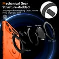 thumbnail image 2 of ELEHOLD for iPhone 15 Plus 6.7 Inch Magnetic Case [Compatible with MagSafe] Invisible Stand with Ring Kickstand,Military Grade Shockproof Full Protective Case,Orange, 2 of 11