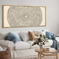 thumbnail image 3 of Large Jesus Feeds the 5000 Canvas Wall Art Jesus Framed Wall Decor Modern Christian Artwork Minimalist Bible Painting for Living Room Bedroom Dining Room 20x40 Inch, 3 of 9
