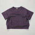 thumbnail image 2 of Zpanxa T-Shirts pour Garçons Couleur Unie Été Mince Manches Courtes Décontracté Col Rond Haut avec Coton 1 An, 2 of 6