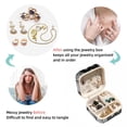 thumbnail image 3 of PhooArto Small Jewellery Box, Grey Skull Rose Pattern Portable Travel Mini Jewelry Case for Women Leather Ring Organizer, 3 of 5