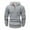 Gray, variant on GigrtiJin Men's Ribbed Pullover Hoodies Solid Color Button Up Drawstring Long Sleeve Hooded Blouse Outdoor Casual Sweatshirt
