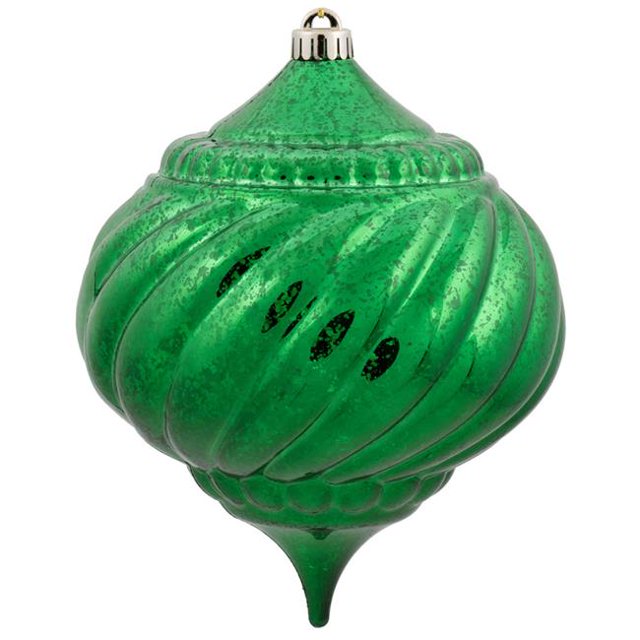 Ornement d'Oignon Mercure Vert Brillant, 8 Po.