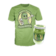 Funko Pickle Rick's Deadly Pickles Jar and Shirt NYCC Size M