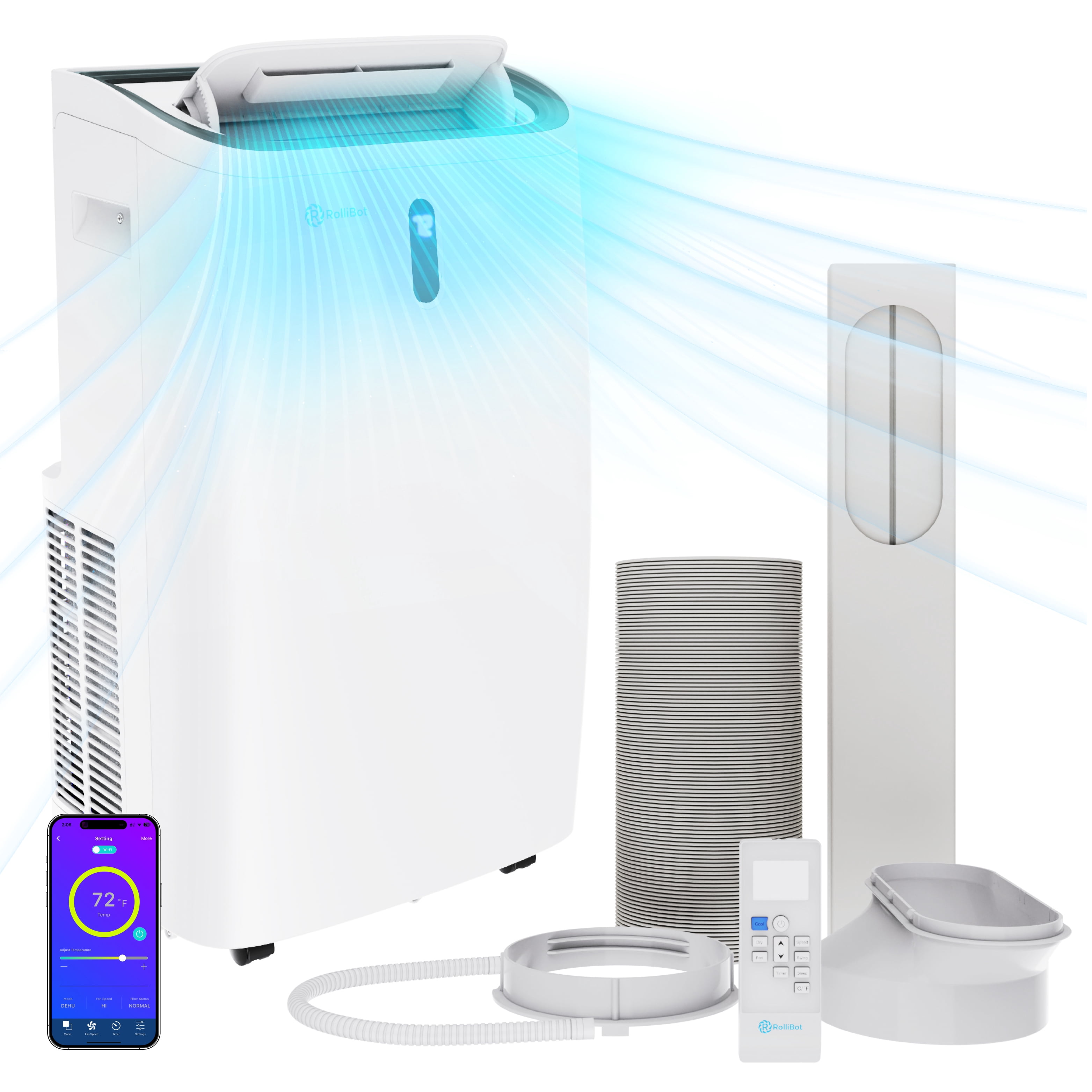 Rollicool Smart Portable Air Conditioner 14,000 BTU Alexa & WiFi