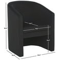 thumbnail image 4 of SAFAVIEH Elysian Modern Style Accent Chair, Black Velvet, 4 of 13