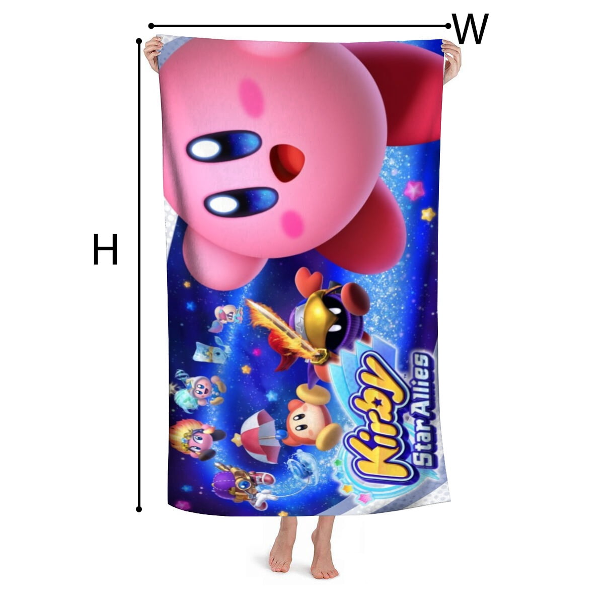 Kirby Gifts Beach Towel for Women Girl Birthday Inspired Fan Bath Outdoor Music Lover