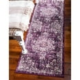 thumbnail image 2 of Unique Loom Penrose Center Medallion Rug2' 2 x 6' Runner Purple/Beige, 2 of 2