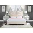thumbnail image 2 of Acme Faiz Queen Bed Beige Velvet, 2 of 8