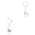 thumbnail image 1 of Youkk Teacher Keychains Bulk Heart-shape Key Chain with Smooth Stainless Steel Durable Rust Protection Charms Pendants D1270-2 2Set, 1 of 6