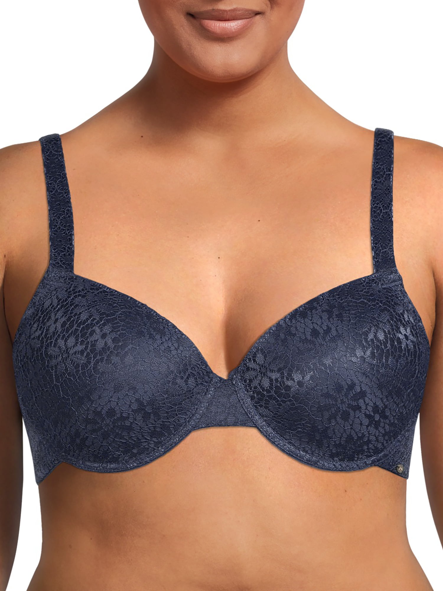 Buy Jessica Simpson womens lace trim slightly padded under wire t shirt bra  cloud blue ombre blue Online