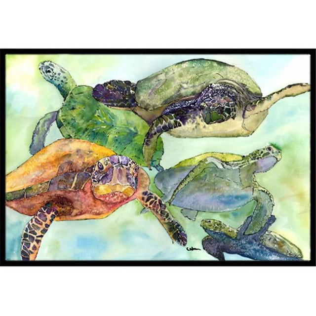 Carolines Treasures 8549JMAT Turtle Paillasson Intérieur Ou Extérieur, 24 x 36 Po.