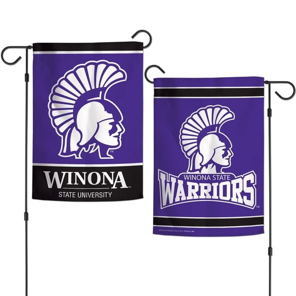 Winona State University Warriors 12.5” x 18" Double Sided Yard and Garden College Banner Flag Is Printed in the USA
