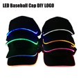 thumbnail image 2 of Sombrero de béisbol luminoso LED para hombre y mujer, gorra de béisbol con visera, Color sólido, para fiesta de navidad, 2 of 4