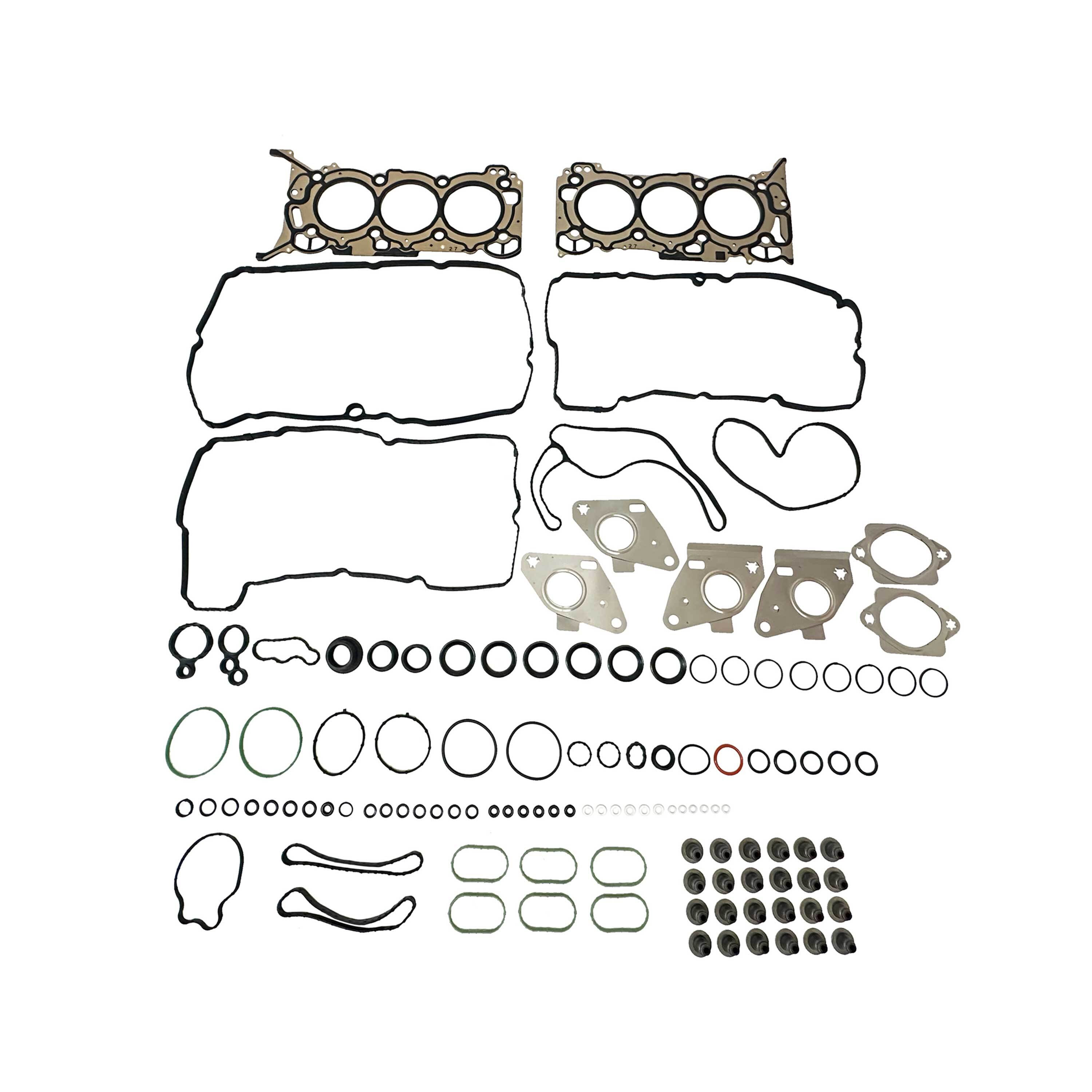 DNJ HGB4321 Cylinder Head Gasket Set with Head Bolt Kit 15-22 Ford Lincoln Edge Explorer F-150 Fusion Aviator Continental Nautilus 2.7L 3.0L 24V V6 DOHC
