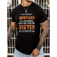 thumbnail image 2 of T-shirt Homme "Frère Sœur", Col Rond, Vêtement Décontracté, Printemps et Été, 2 of 5
