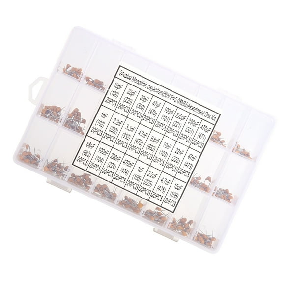 Monolithic Ceramic Capacitor480Pcs Monolithic Ceramic Capacitor Ceramic Capacitor Set Computer Ceramic Capacitor High Capacity