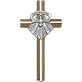 thumbnail image 3 of 6 inch Confirmation Cross, Walnut w/ Antique Silver inlay, 3 of 3