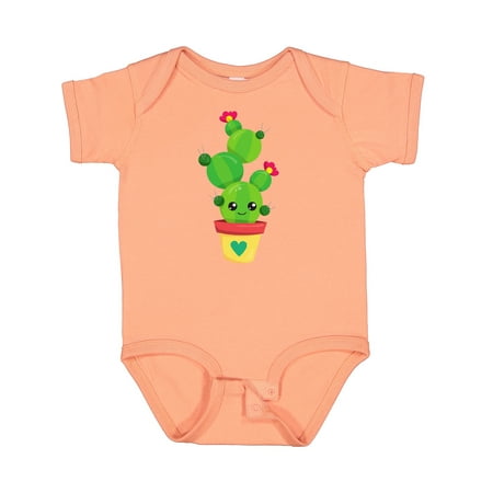 

Inktastic Cute Cactus Green Cactus Kawaii Cactus Flowers Gift Baby Girl Bodysuit