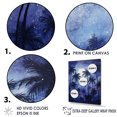 thumbnail image 3 of Designart "Mystical Impressions Of Indigo Palm Trees III" Palms & Palm Trees Floater Framed Canvas Prints, 3 of 5