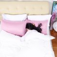 thumbnail image 4 of Soft Silky Satin Pillowcases for Hair and Skin 2PCS Pillow Case King, Lilac, 4 of 9