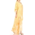 thumbnail image 4 of Sakkas Tacy Women's Casual Boho Summer Maxi Dress Caftan Kaftan Cover-up LougeWear - 11-Cooper - One Size Regular, 4 of 5