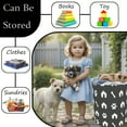 thumbnail image 2 of ASKETAM Baby Laundry Basket Kids Hamper Nursery Toy Storage Room Decor Organizer (Gray Dog House), 2 of 6