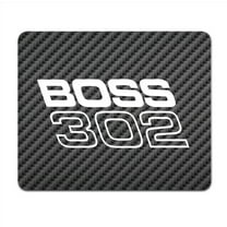 Ford Mustang Boss 302 Black Carbon Fiber Texture Graphic PC Mouse Pad