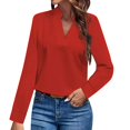 thumbnail image 1 of Liquidation de Chemises pour Femmes Chemises Mixtes pour Femmes Chemise Élégante à Col en V à Manches Longues pour Femmes, 1 of 5
