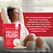 Health Plus Inc 100 Pure Psyllium Husk 24 oz 680 g