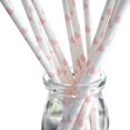 thumbnail image 1 of facefd 25pcs/pack One-time Stripe Paper Straws Disposable Multicolor Straws For Party, 1 of 1