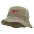 thumbnail image 2 of G.O.A.T Embroidered Bucket Hat - Natural OSFM, 2 of 5