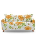 thumbnail image 4 of Orange Flowers Sofa Covers Stretch Combination Couch Cover Washable For Living Room All-cover L Shape Elastic Slipcovers, 4 of 7