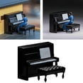thumbnail image 6 of WLPZXP Miniature Doll Dollhouse Furniture Miniature Resin Furniture Ornament 1:64 Scene piano chair, 6 of 9