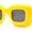Yellow, variant on Womens Ballon Super Thick Rectangle Retro Sunglasses All Black