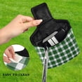 thumbnail image 4 of Haosy Green Gingham Pattern Golf Mallet Putter Cover Strong Magnetic Leather Golf Club Headcover Closure, 4 of 7
