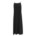 thumbnail image 3 of Women's Boho Long Dresses Solid Color Split Strap for Summer, 3 of 4