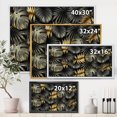 thumbnail image 4 of Designart 'Gold and Black Tropical Leaves II' Modern Framed Canvas Wall Art Print, 4 of 5