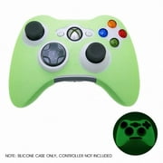 GREEN GLOW in DARK Xbox 360 Game Controller Silicone Case Skin Protector Cover