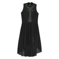 thumbnail image 5 of iiniim Girls Kids Lyrical Ballet Dance Dress Figure Ice Skating Leotard Skirted Sleeveless Performance Black 14, 5 of 7
