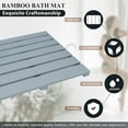 thumbnail image 4 of Bambloom Bamboo Shower Mat,Anti Slip Large Bathtub Mat,31x18in,Gray, 4 of 8