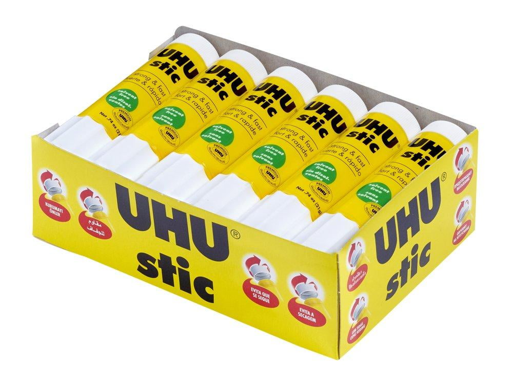 UHU Glue Stick, 0.74oz White, Washable Glue Stick Sticks Immediately