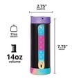 thumbnail image 4 of Elemental Iconic Kids Water Bottle with Straw Lid & Stress Reliever Pop It Handle - Leak-Proof When Closed - Triple Insulated Stainless Steel Reusable Thermos Water Bottle - 14oz - Black Tie Dye, 4 of 4
