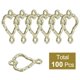 thumbnail image 3 of Uxcell 100Pcs Aleación de Pendientes de Bisel Abierto, Colgante de Marco Hueco en Forma de Corazón, Dorado, 3 of 6