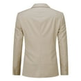 thumbnail image 5 of Cloudstyle Men's Solid Color Single-Breasted One-Button Suit Set (Jacket + Pants) with Side Vents - Slim Fit Spring Formal Wear Two-Piece, 5 of 21