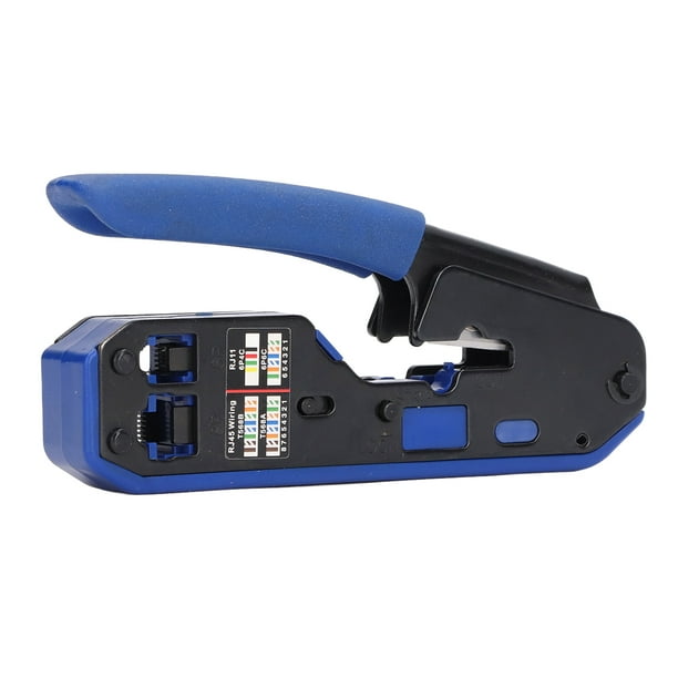 Kit de herramientas de crimpado RJ45 para cable de red, conector Ethernet, crimpadora de paso para conector Cat5e, Cat6, Cat6a