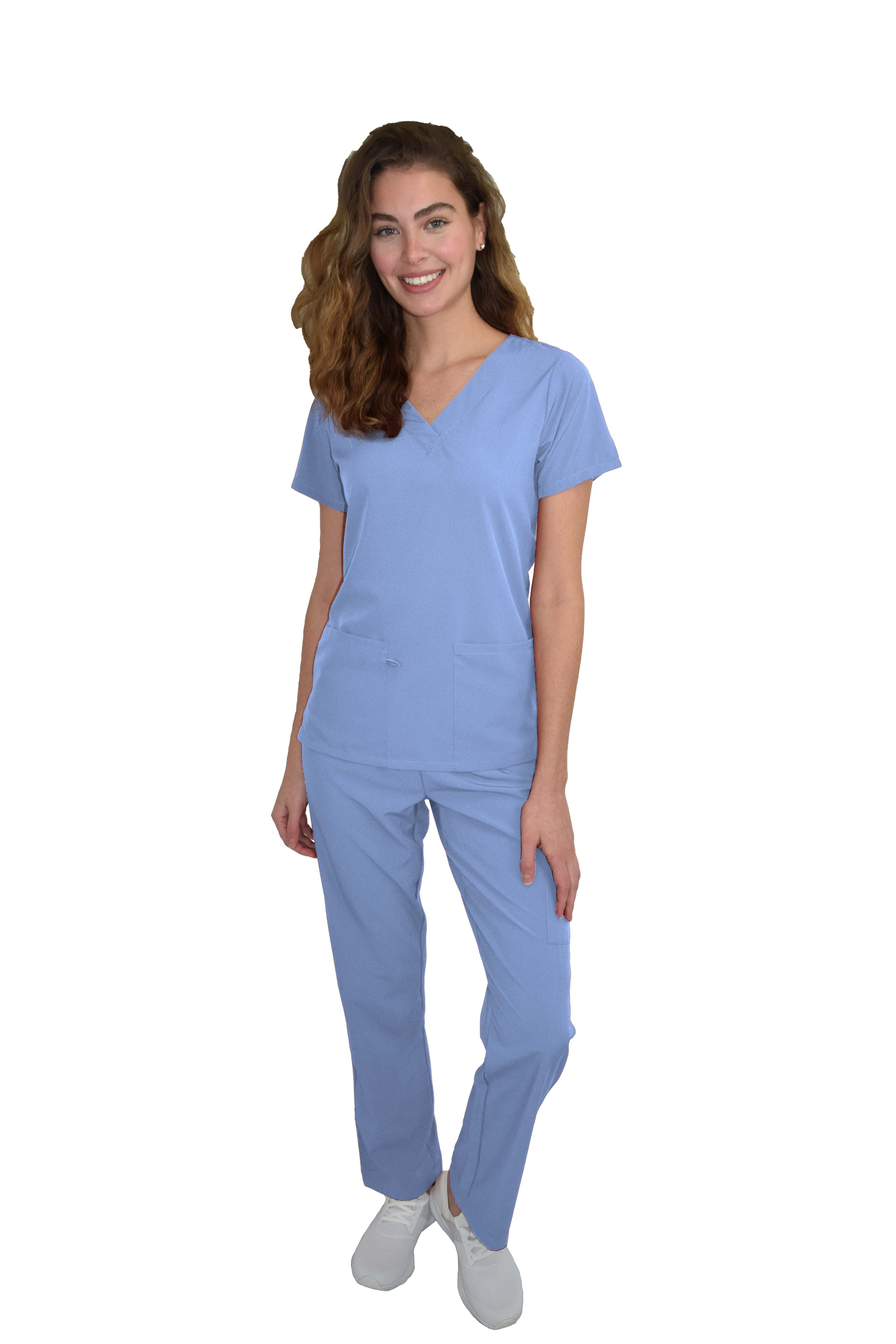 Womens Medical Scrub Set GT 4FLEX Vneck Top and PantCeilXXLarge