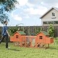thumbnail image 2 of PawHut Large Chicken Coop & Rabbit Hutch with Outdoor Run, 2 of 10