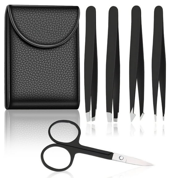 Eyebrow Tweezers Set for Women Men: Professional Stainless Steel Tweezers for Facial Hair and Ingrown Hair Removal