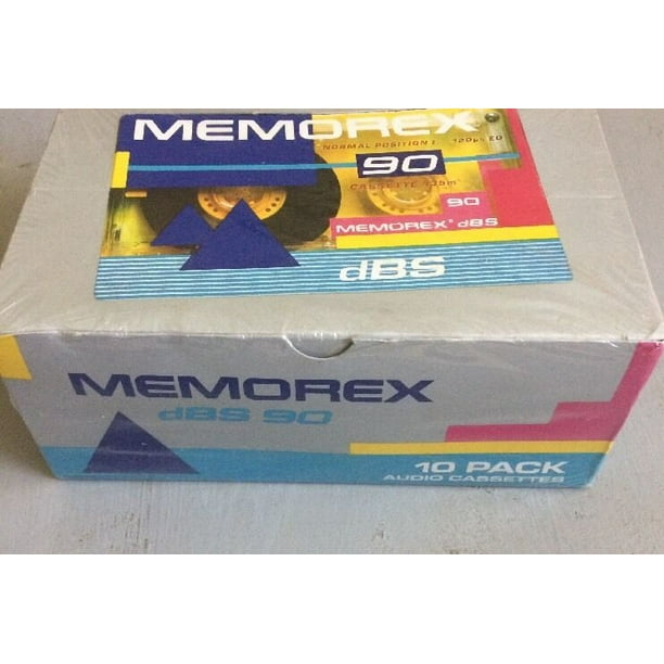 Memorex 90Minute DBS 90 Audio Cassettes Tape (10Pack)