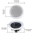 thumbnail image 2 of Vaiyer Pair of 8" In-Wall In-Ceiling Speakers 600W Total 2-Way Flush Mount 8 Ohm Mid Bass Woofer for Home Office Kitchen Living Room, 2 of 10